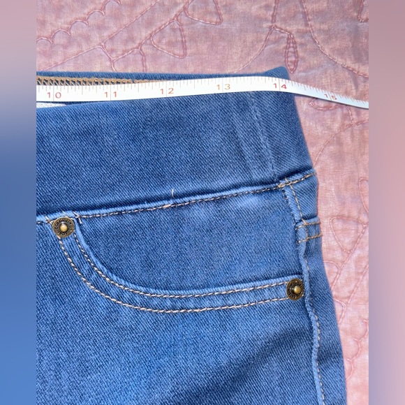 LOGO by Lori Goldstein Dark Blue Skinny Jeans - Picture 6 of 12